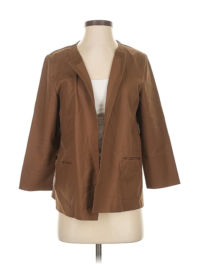 Pre-owned Lafayette 148 Blazer Jacket In Brown