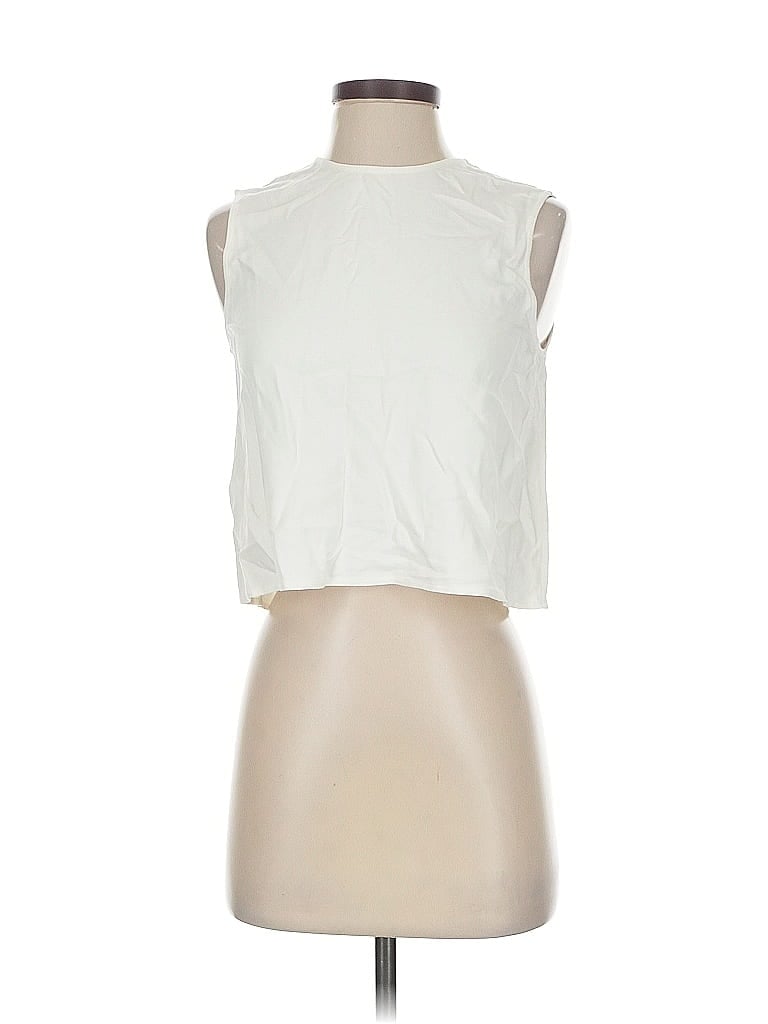 Pre-owned Unbranded Sleeveless T-shirt In White