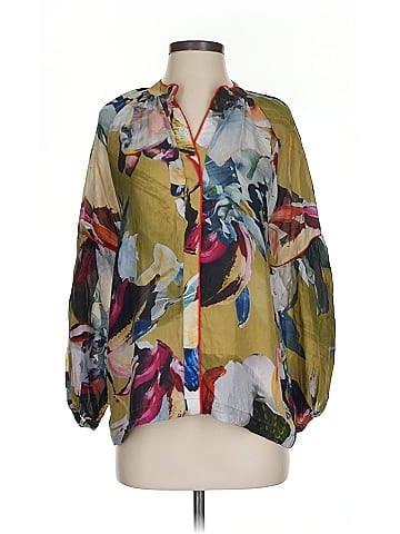 Vineet Bahl 3/4 Sleeve Silk Top (view 1)