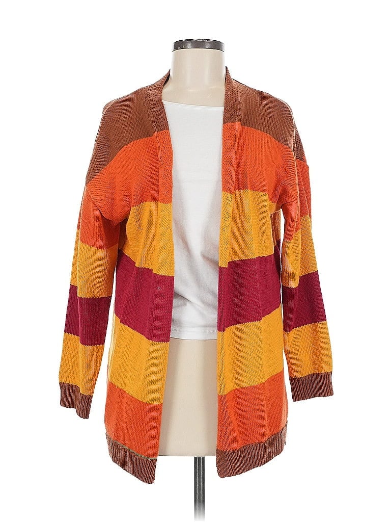 Pre-owned Assorted Brands Cardigan Sweater In Orange