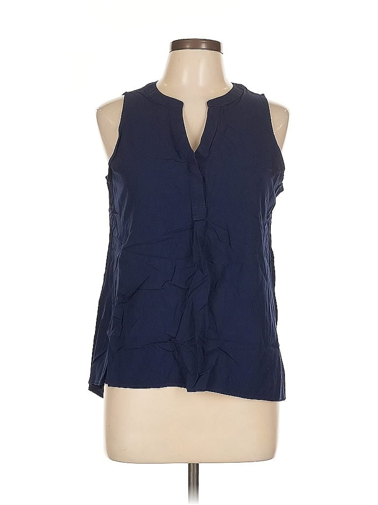 Pre-owned Crown & Ivy Sleeveless Blouse In Blue