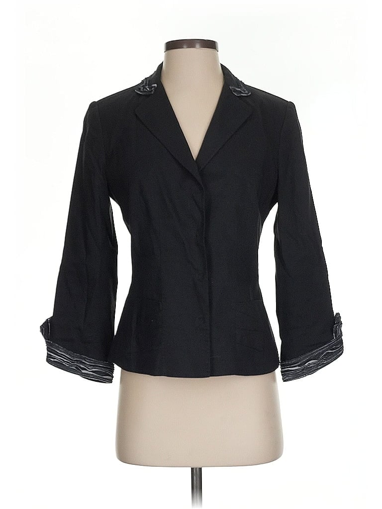 Pre-owned Elie Tahari Blazer Jacket In Black