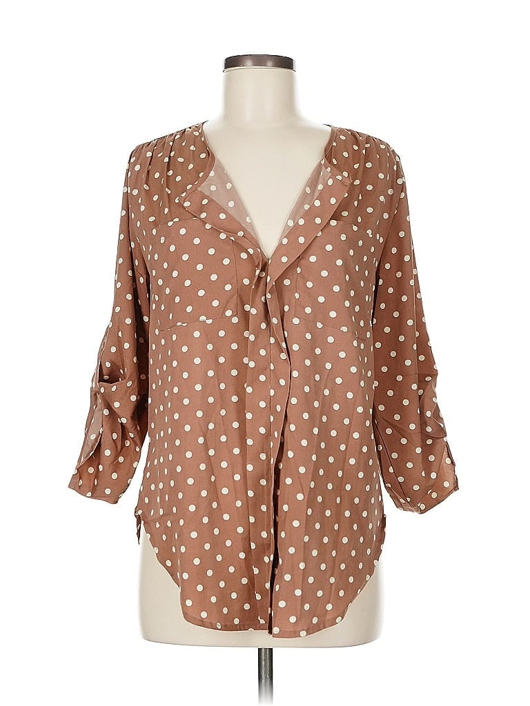 DIZZY LIZZY Pre-owned 3/4 Sleeve Blouse In Brown