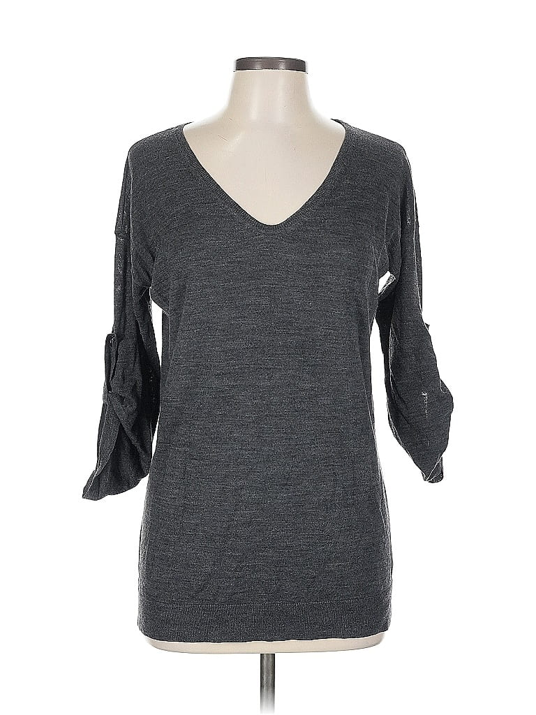 Pre-owned Ann Taylor Factory 3/4 Sleeve T-shirt In Gray