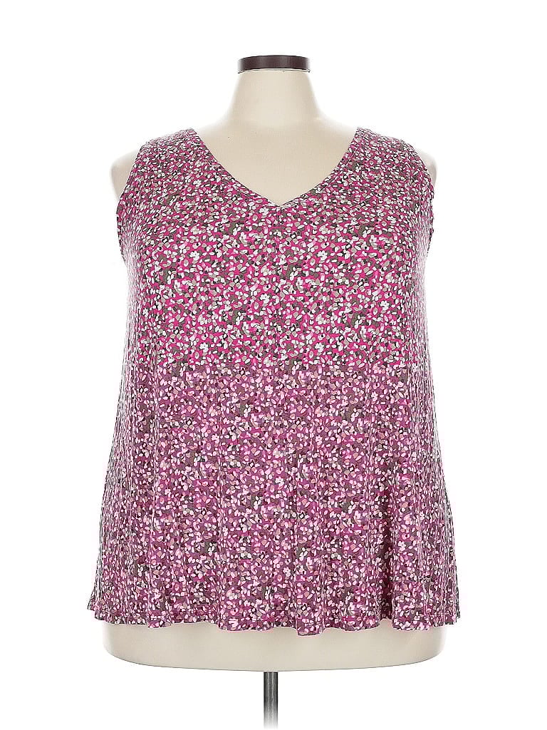 Pre-owned Lane Bryant Tank Top Pink Sweetheart Neckline Tops
