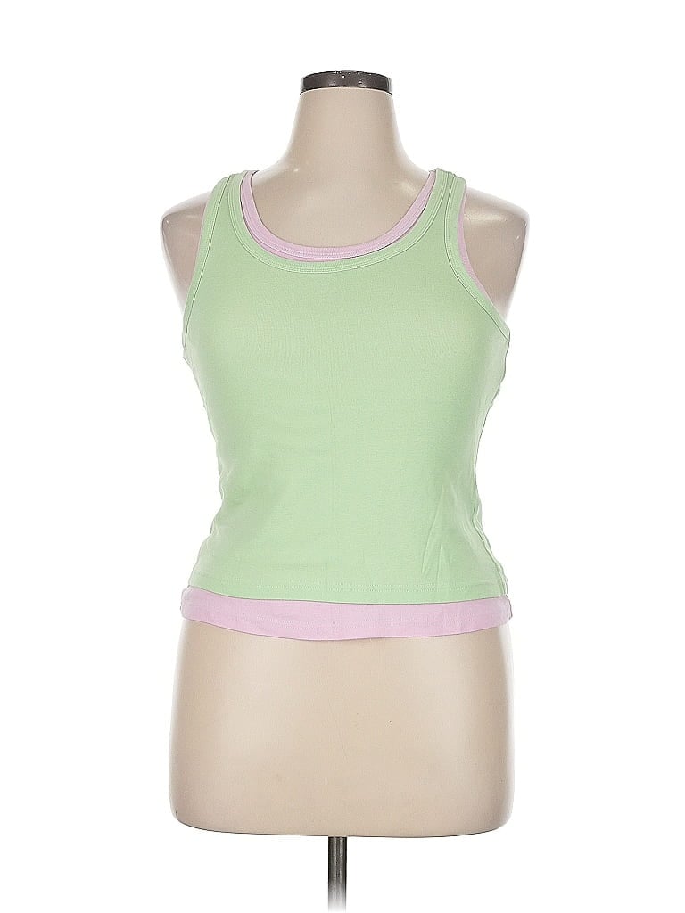 MUDD Pre-owned Tank Top Green Halter Neckline Tops