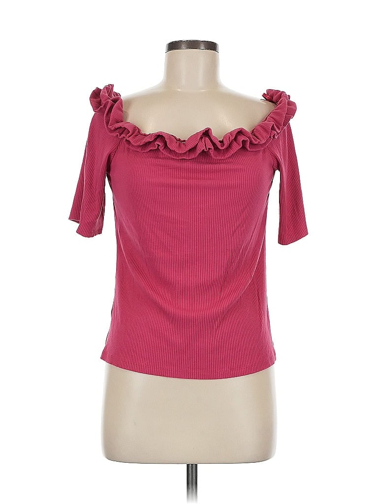 ANN TAYLOR Pre-owned Short Sleeve T-shirt In Burgundy