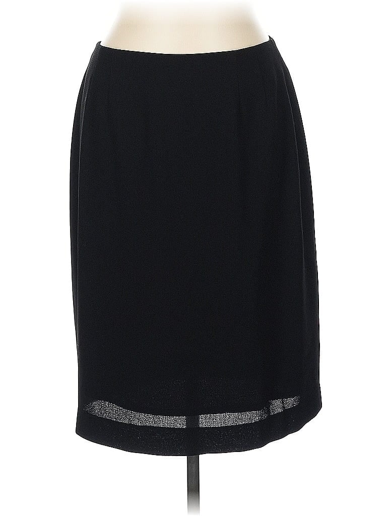 Pre-owned Linda Allard Ellen Tracy Formal Skirt In Black