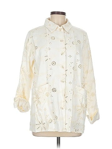Solitaire 3/4 Sleeve Button-Down Shirt (view 1)