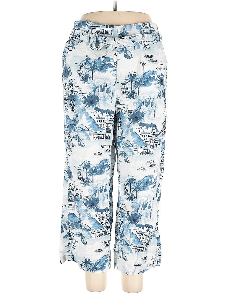 Pre-owned Cynthia Rowley Linen Pants In Blue