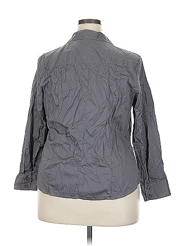 Lane Bryant Outlet 3/4 Sleeve Button-Down Shirt (view 2)