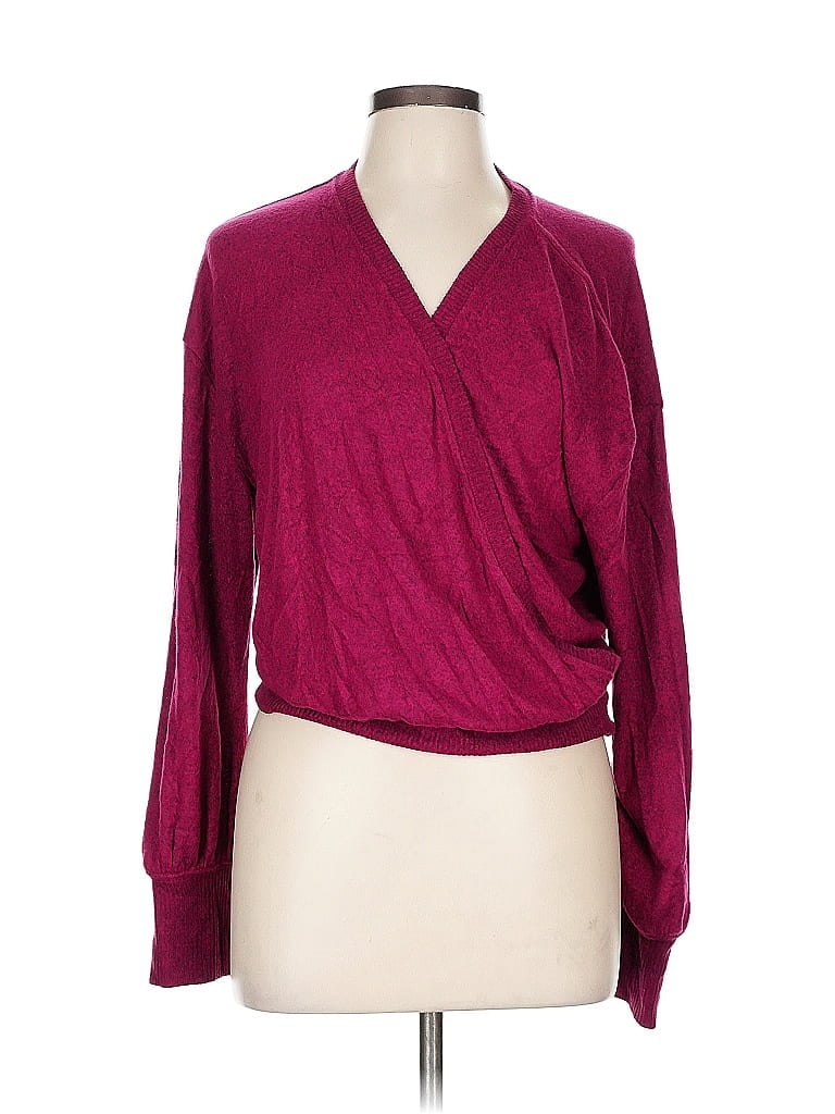 Pre-owned By Anthropologie Cardigan Sweater In Burgundy