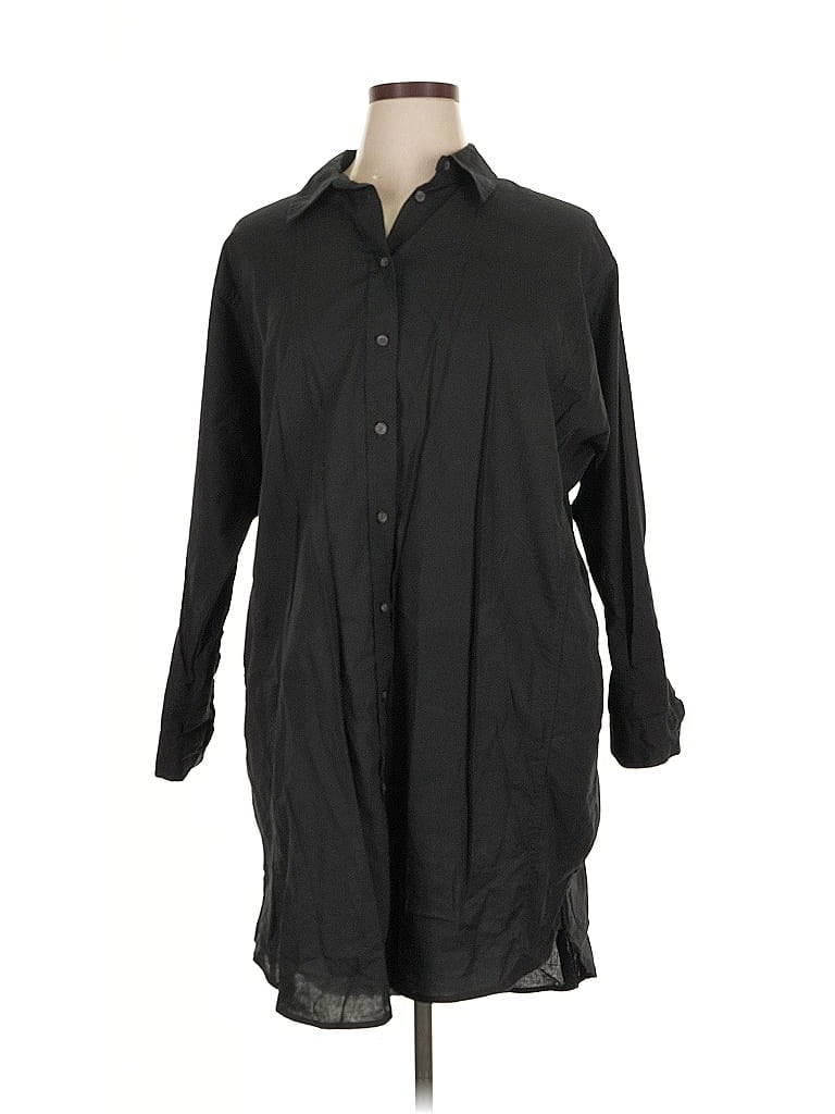 UNIVERSAL THREAD Pre-owned 3/4 Sleeve Button Down Shirt In Black