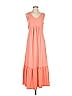 Cuddl Duds Solid Orange Casual Dress Size XS - photo 1
