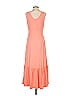 Cuddl Duds Solid Orange Casual Dress Size XS - photo 2