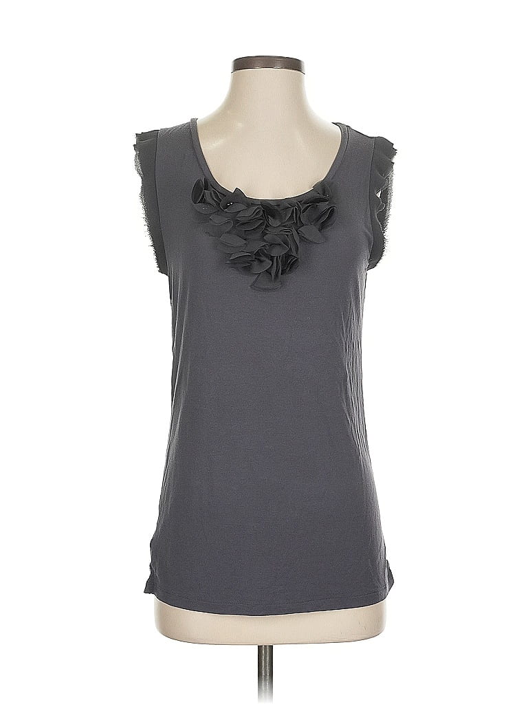Pre-owned Ann Taylor Sleeveless Blouse In Gray