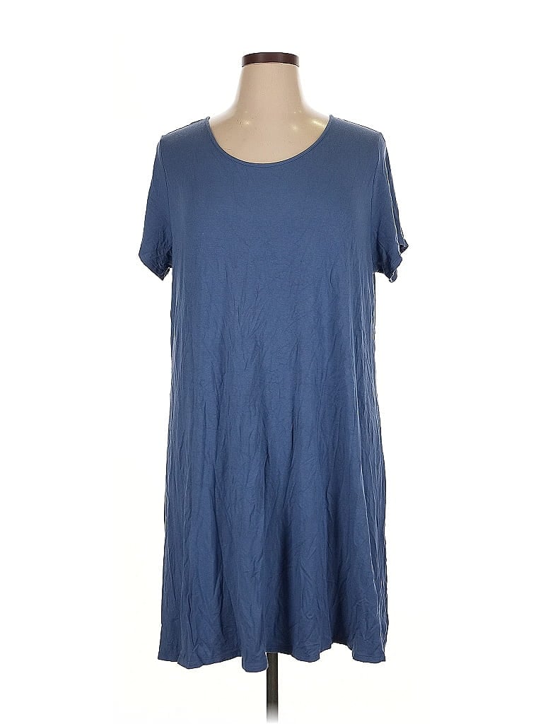 Pre-owned A.n.a. A New Approach Casual Dress In Blue