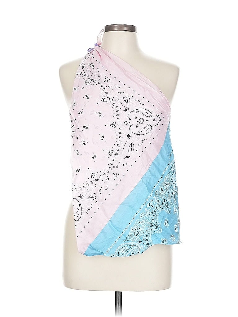 Pre-owned Assorted Brands Tank Top Purple One Shoulder Neckline Tops