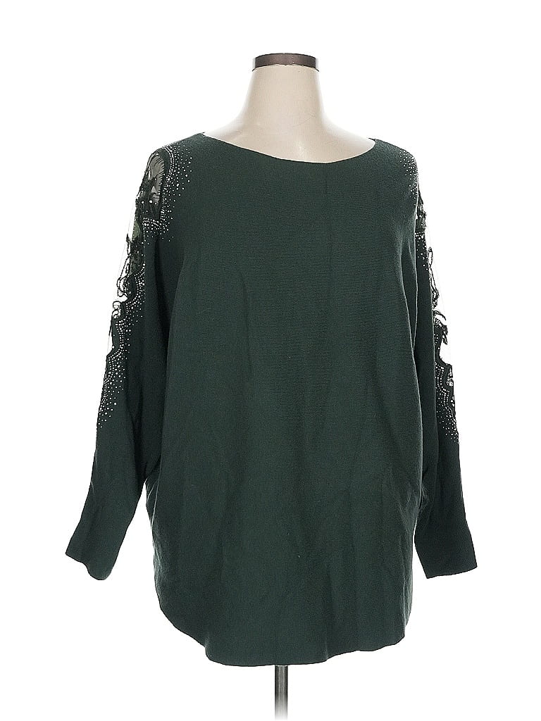 TAHARI Pre-owned Long Sleeve Blouse In Green