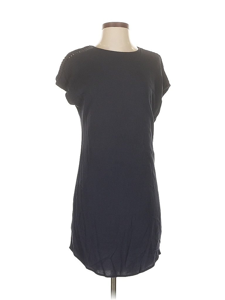 Pre-owned Marla Wynne Short Sleeve Top Black Scoop Neck Tops