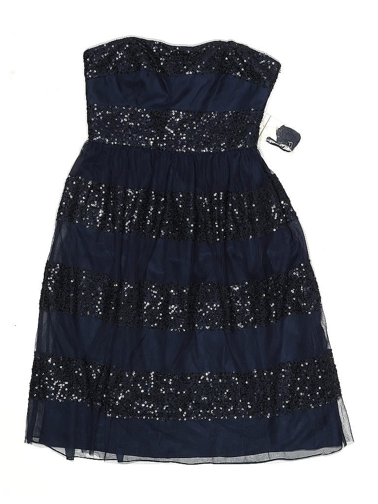 ML Monique Lhuillier 100% Nylon Blue Cocktail Dress Size 0 - photo 1