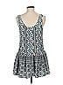 En Creme 100% Polyester Blue White Sleeveless Blouse Size M - photo 2