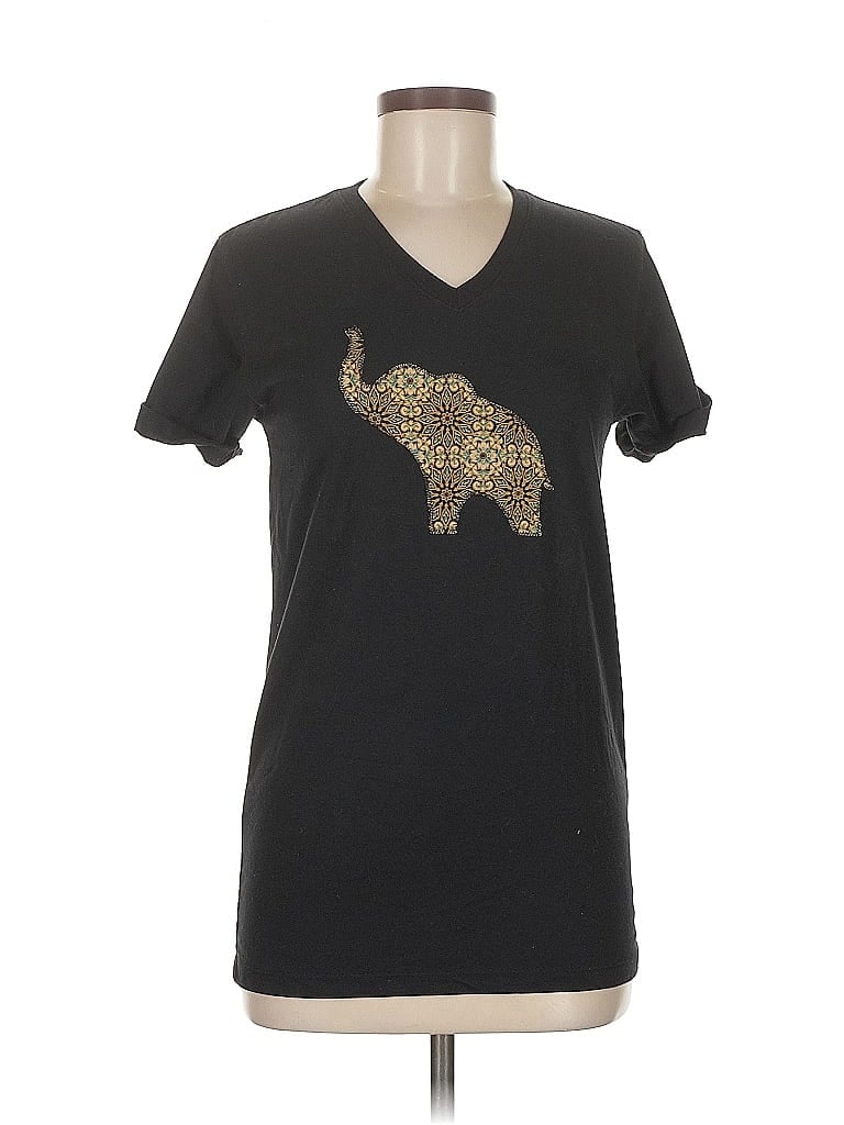 Pre-owned Unbranded Short Sleeve T-shirt In Black