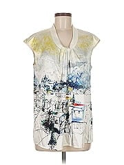 St. John Sleeveless Silk Top