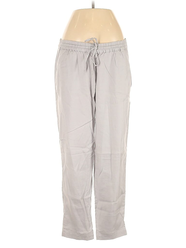 Pre-owned Ann Taylor Loft Linen Pants In Gray