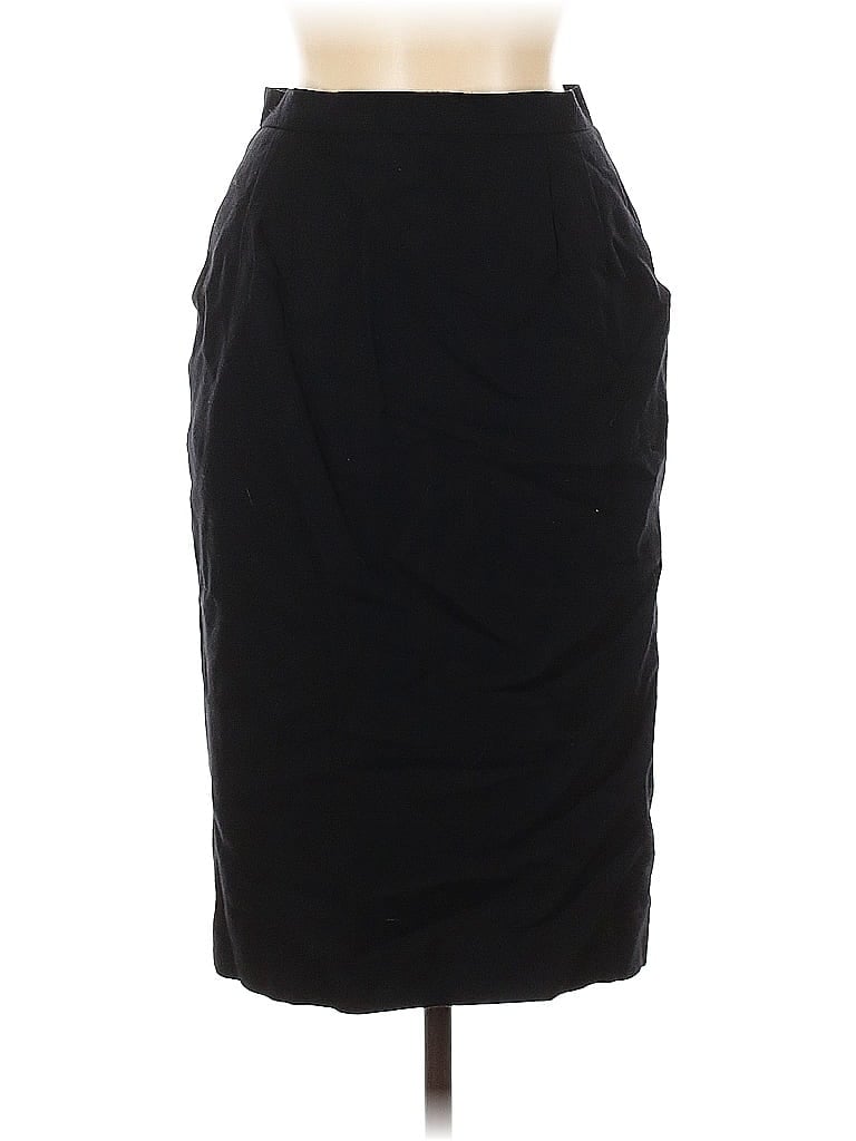 Pre-owned Assorted Brands Wool Skirt In Black