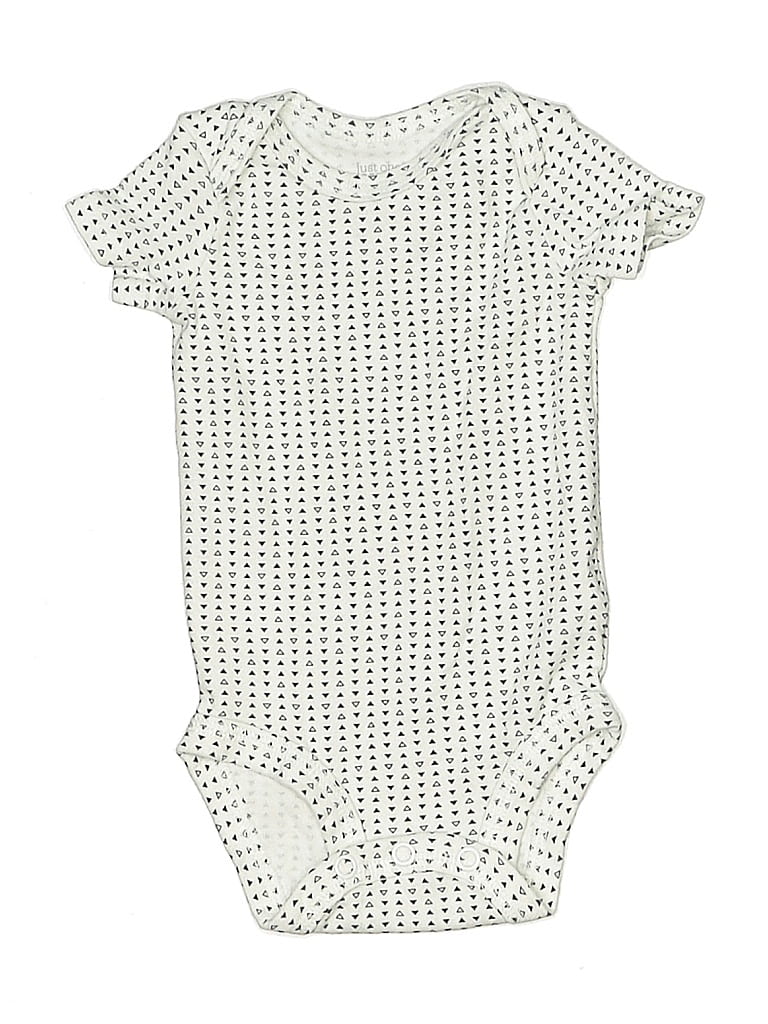 Pre-owned Just One You Made By Carter's Babies' Short Sleeve Onesie In White
