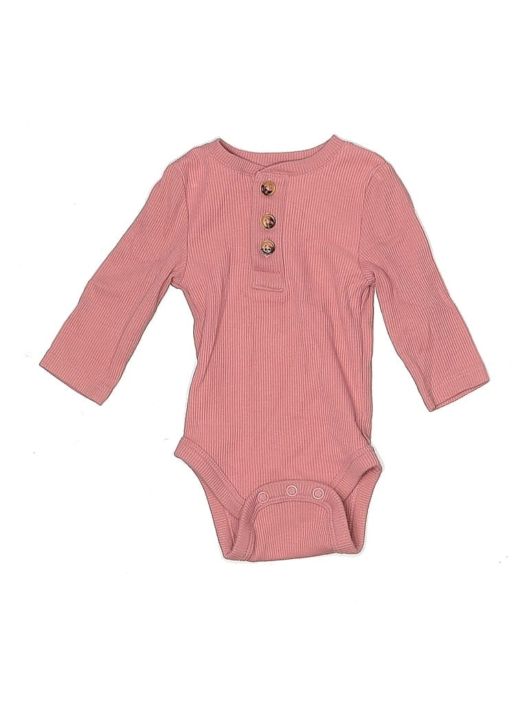 Pre-owned Jumping Beans Babies' Long Sleeve Onesie In Pink