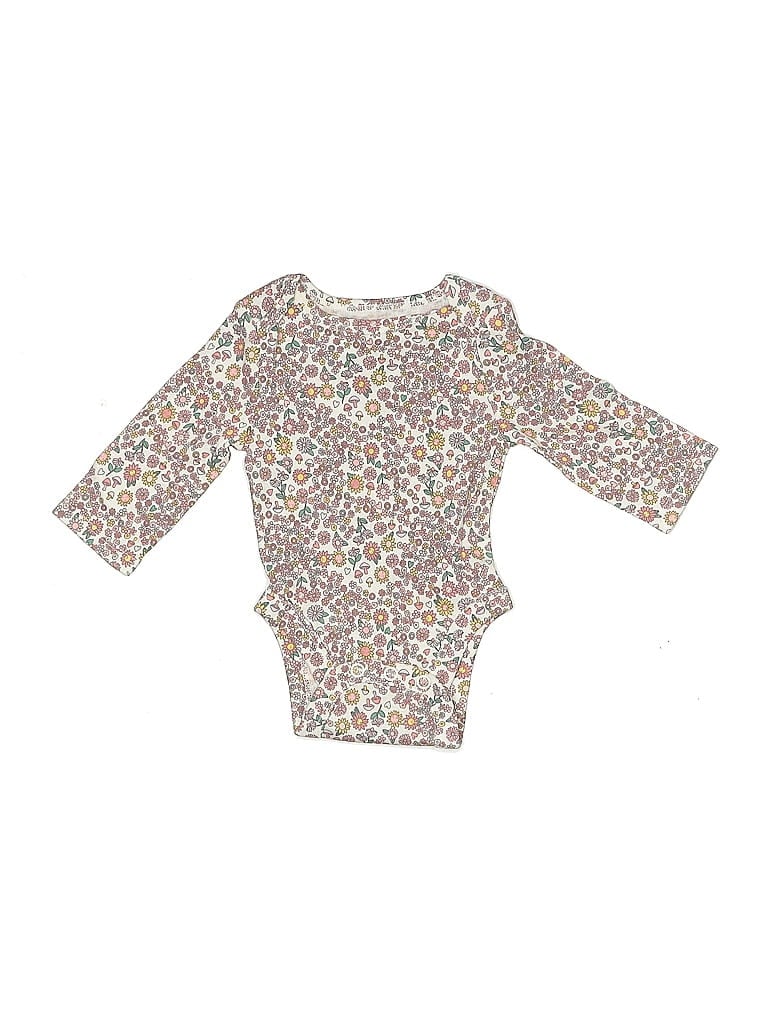 Pre-owned Jumping Beans Babies' Long Sleeve Onesie In Silver