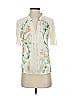 Tiny 100% Rayon Ivory Short Sleeve Blouse Size XS - photo 1