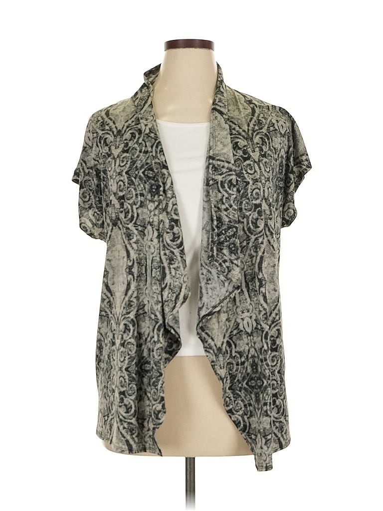 Pre-owned Assorted Brands Cardigan Sweater In Gray