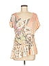 Style&Co Floral Pink Orange Short Sleeve T-Shirt Size M - photo 1