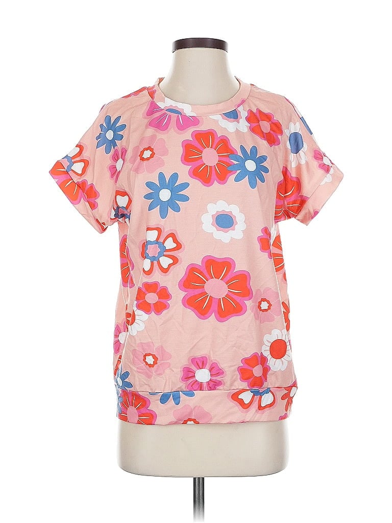Pre-owned Katydid Collection Short Sleeve T-shirt In Pink