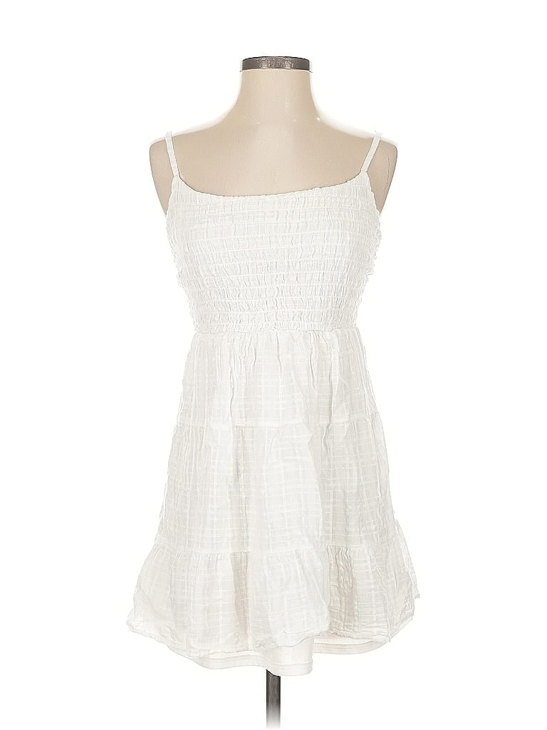 Pre-owned Hippie Rose Casual Dress In White