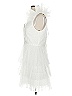 ML Monique Lhuillier 100% Polyester White Cocktail Dress Size 4 - photo 4