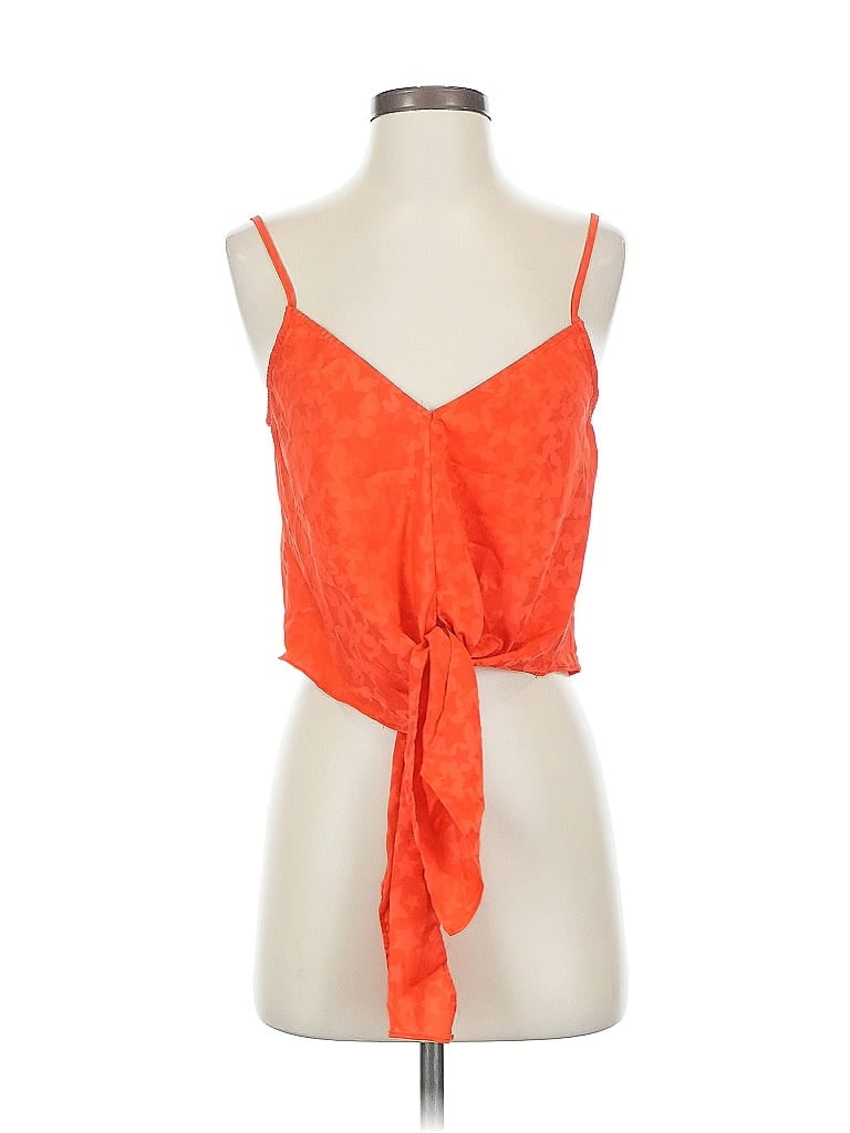 Pre-owned L'academie Los Angeles Sleeveless Blouse In Orange