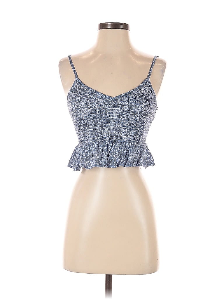 Pre-owned Sky And Sparrow Sleeveless Top Blue Sweetheart Neckline Tops