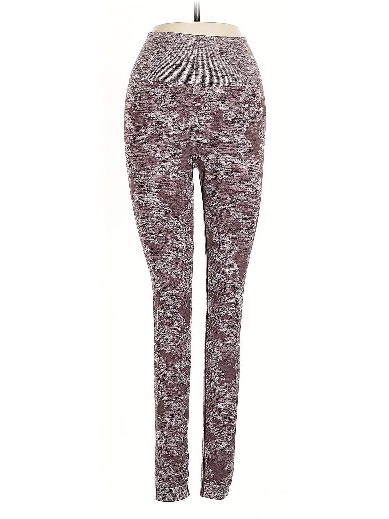 GYMSHARK Pre-owned Active Pants In Burgundy