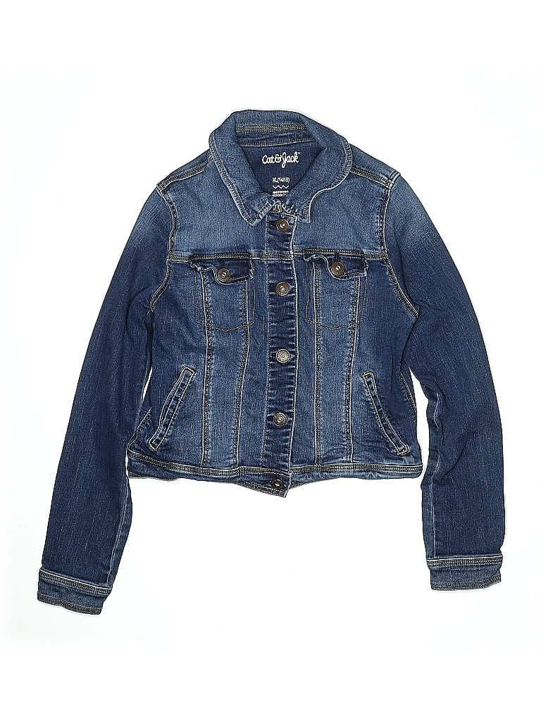Pre-owned Cat & Jack Kids' Denim Jacket In Blue