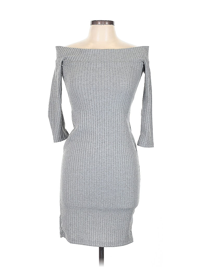 Pre-owned Hot Kiss Cocktail Dress In Gray