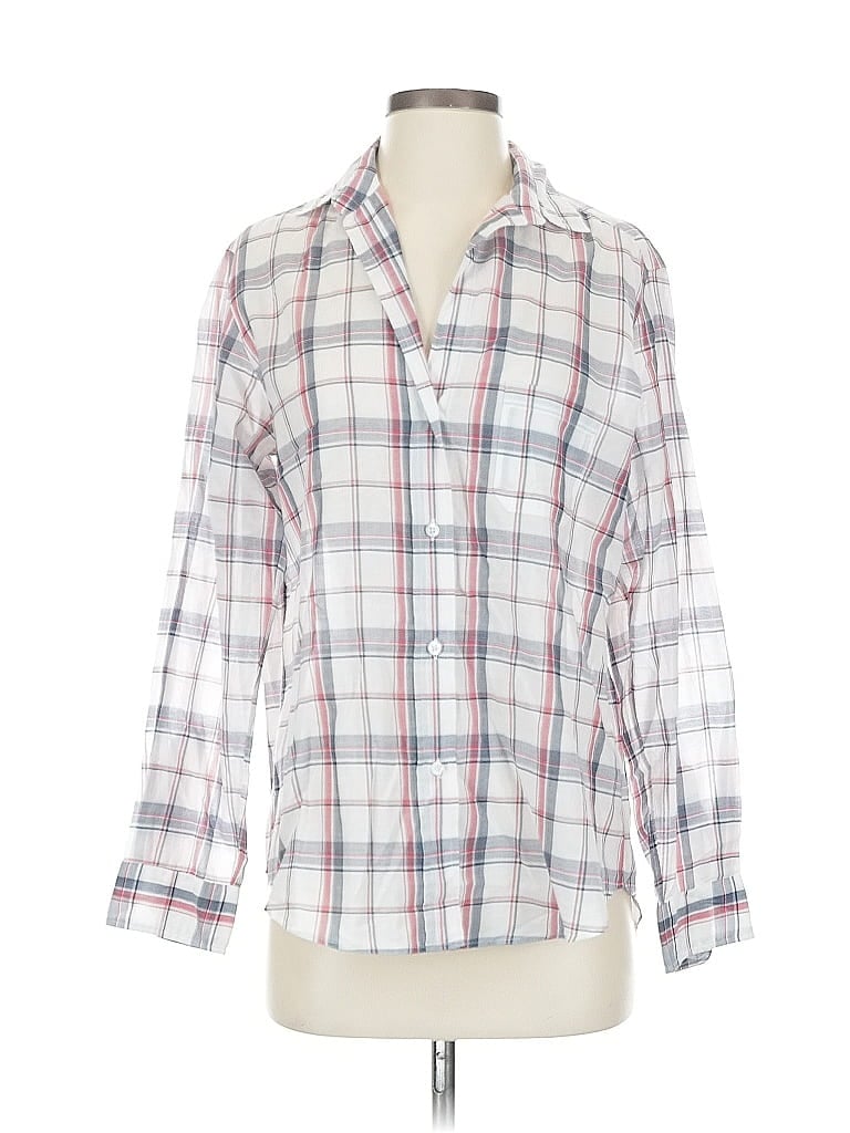 GRAYSON Pre-owned 3/4 Sleeve Button Down Shirt In White