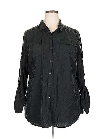 Lane Bryant 3/4 Sleeve Button-Down Shirt (view 1)