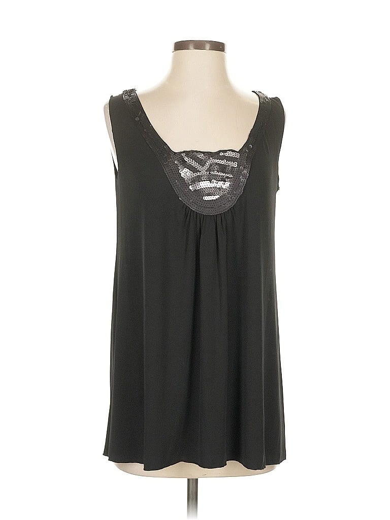 Pre-owned Max Studio Sleeveless Blouse In Black