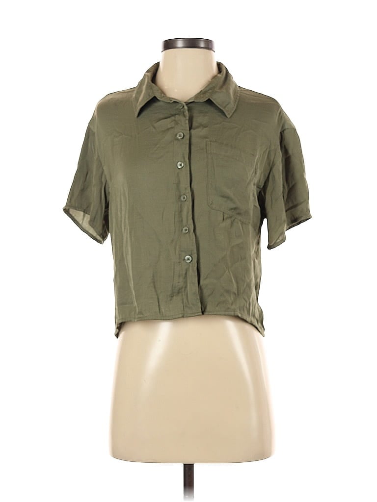 Pre-owned American Eagle Outfitters Short Sleeve Blouse In Green