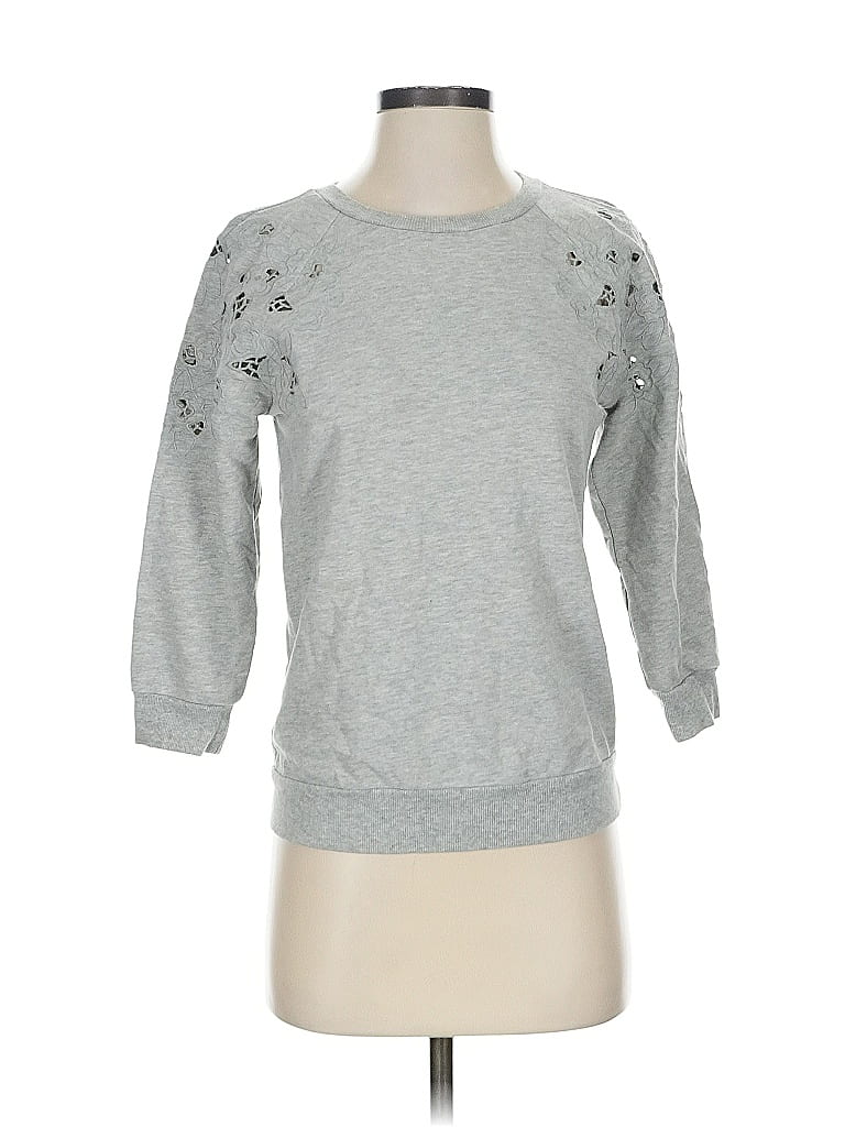 Pre-owned Ann Taylor Loft Sweatshirt In Gray