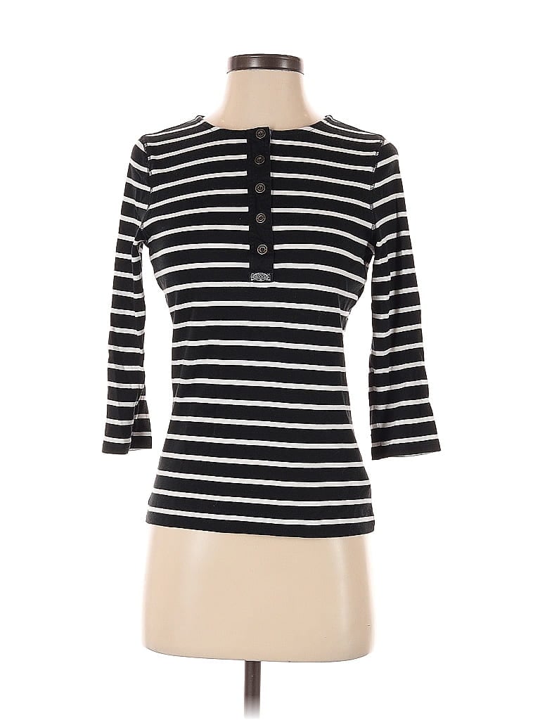 Pre-owned Lauren Jeans Co. 3/4 Sleeve Top In Black